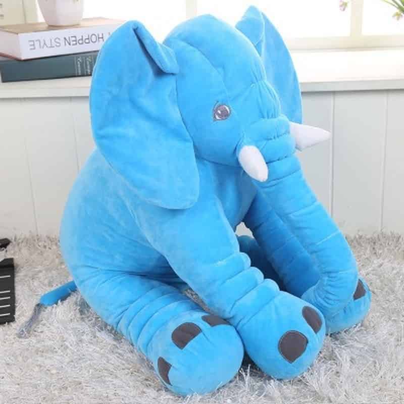 Peluche Éléphant Long Nez Bleu