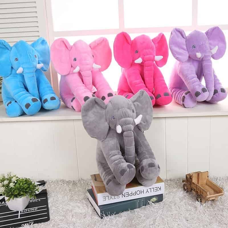 Peluche Éléphant Long Nez Rose