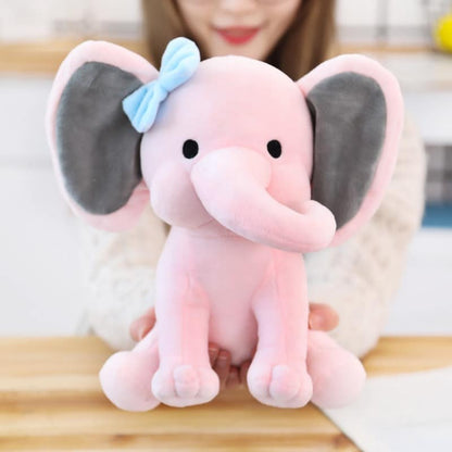 Pink Elephant Bow Tie Plush Toy 