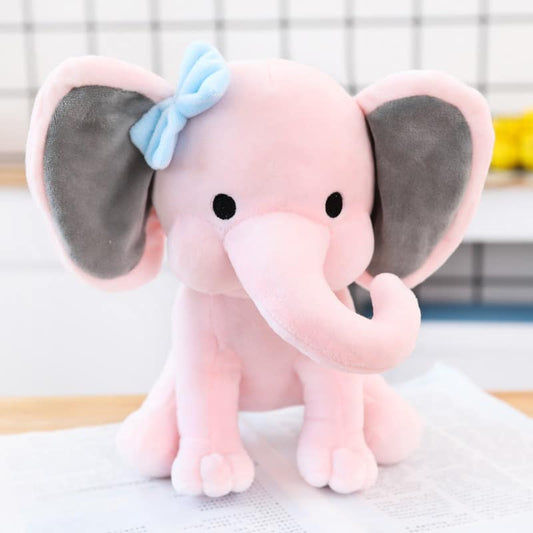 Pink Elephant Bow Tie Plush Toy 