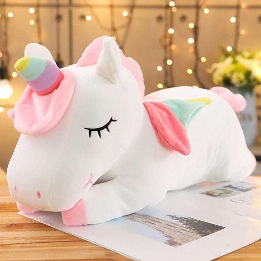 Peluche Géante Licorne Blanche