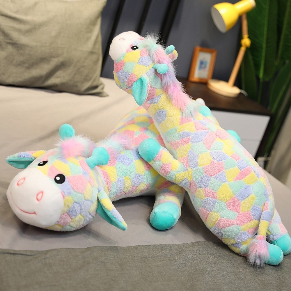 Multicolored Giraffe Comforter