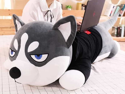 Supreme Gray Husky Dog Plush