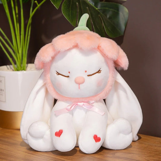 Pink And White Rabbit Plush