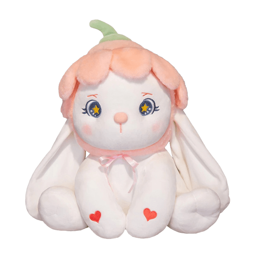 Pink And White Rabbit Plush