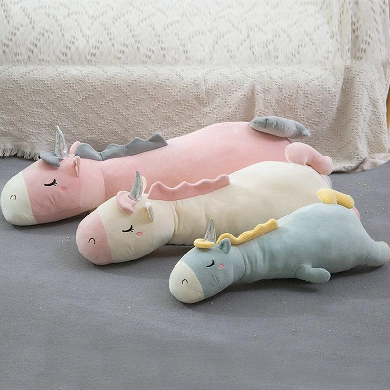 Peluche Licorne Bleue Géante