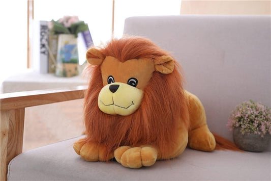 Brown Lying Lion Plush