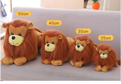 Brown Lying Lion Plush