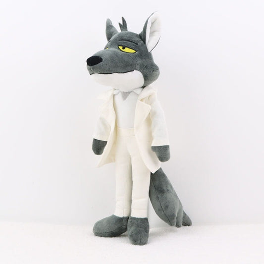 White and Gray Wolf Plush