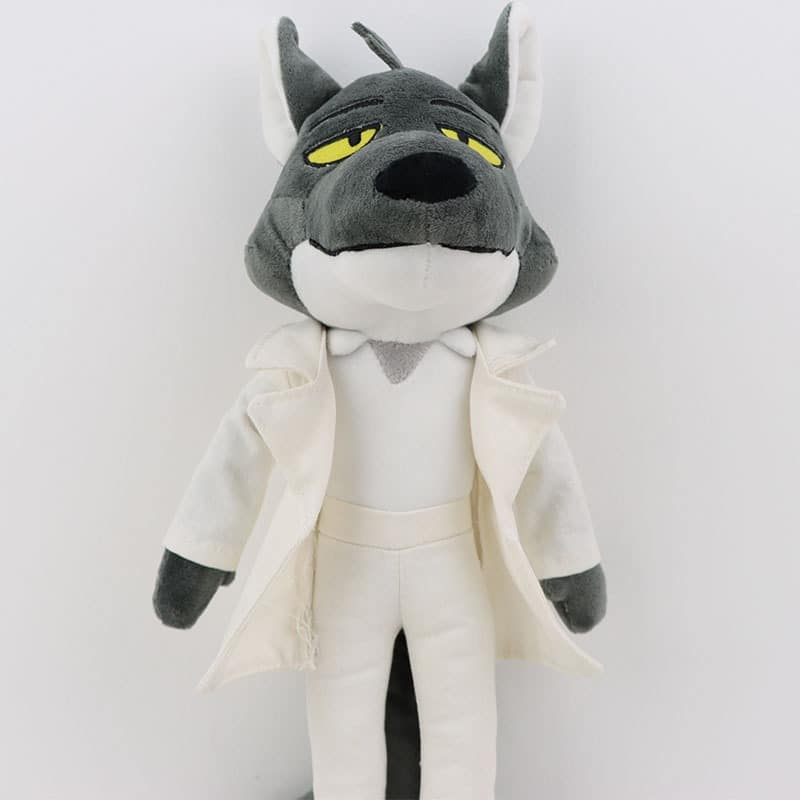 White and Gray Wolf Plush