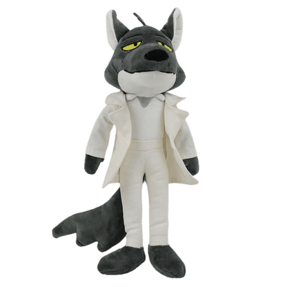 White and Gray Wolf Plush