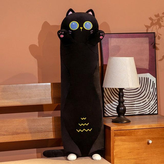 Peluche Oreiller Chat Noir