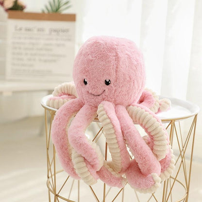 Peluche Poulpe Rose