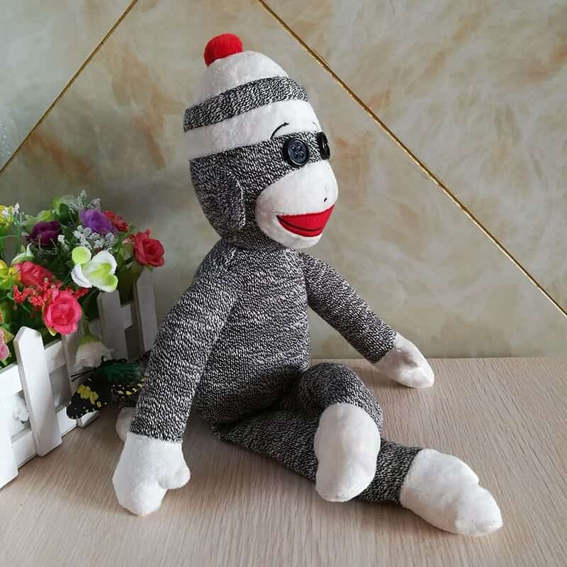 Peluche Singe Gris Chiné