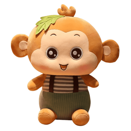 Sitting Yellow Monkey Plush Toy