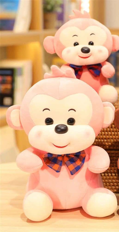 Pink Happy Monkey Plush Toy