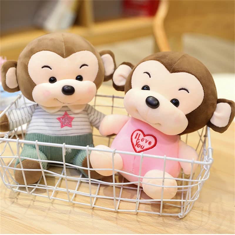 Peluche Singe Amoureux