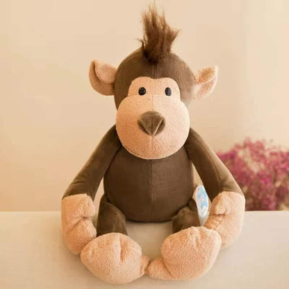 Peluche Singe Assis Marron Clair