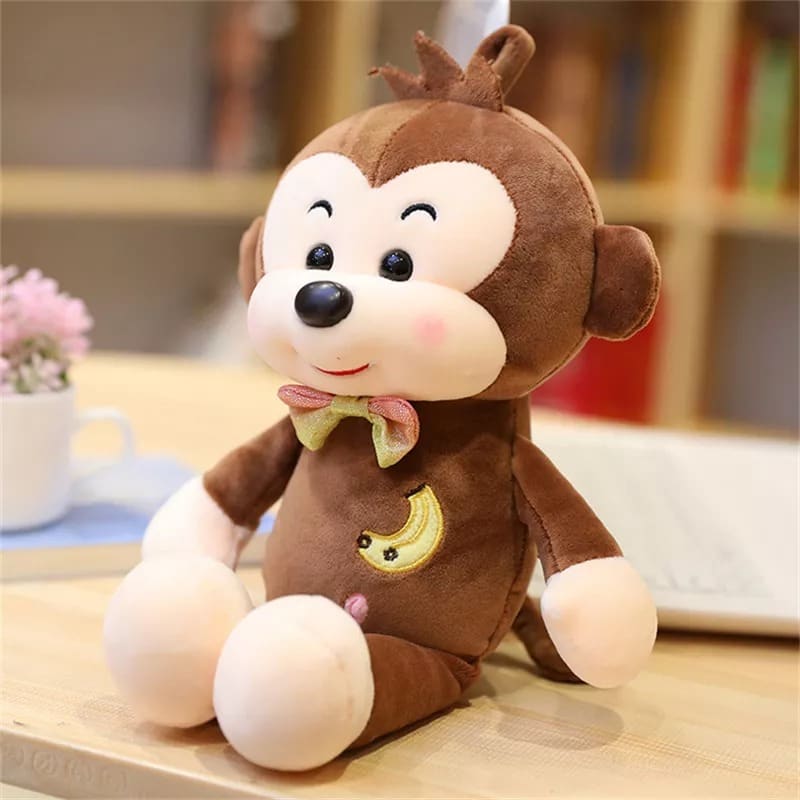 Brown Banana Monkey Plush Toy