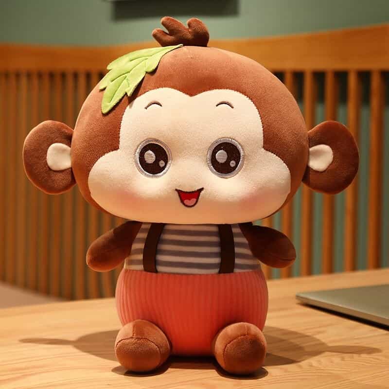 Sitting Brown Monkey Plush Toy