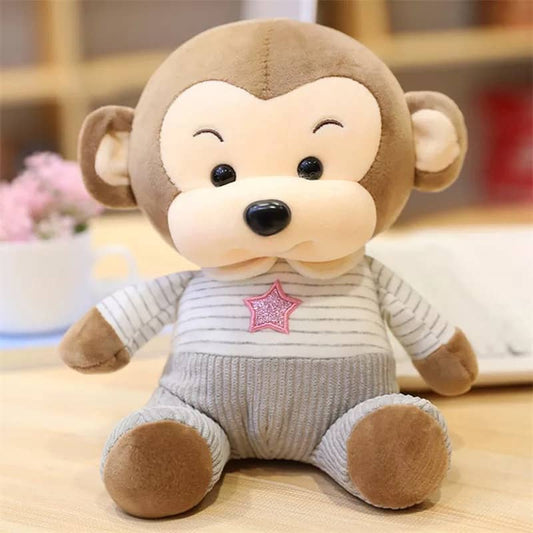 Pink Star Monkey Plush Toy