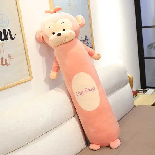 Peluche Singe Oreiller Rose