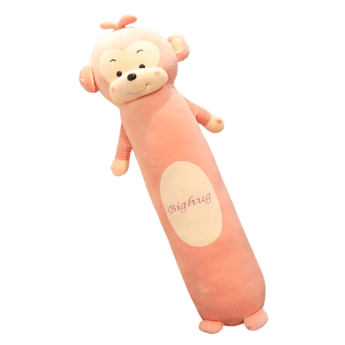 Monkey Plush Toy Pink Pillow