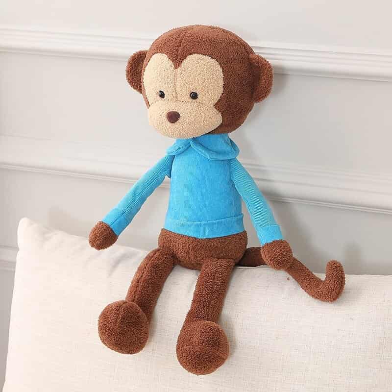 Blue Sweater Monkey Plush