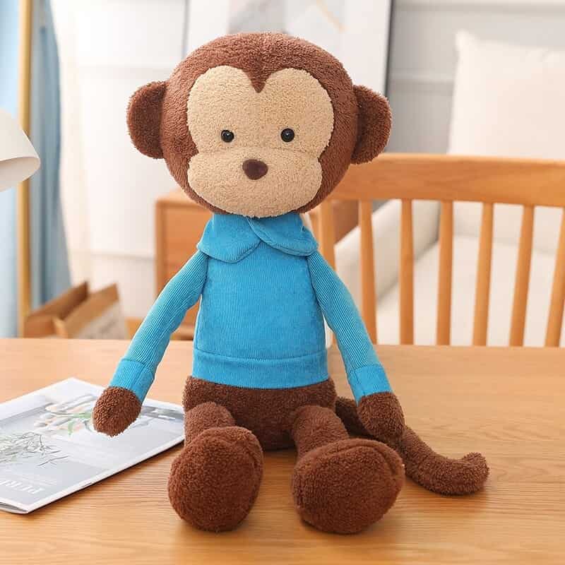 Blue Sweater Monkey Plush