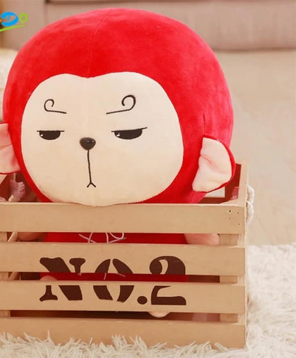 Peluche Singe Blasé Rouge