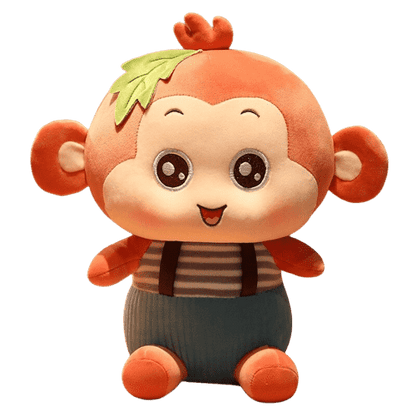 Peluche Singe Rouge Assis