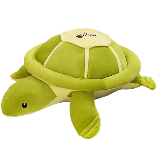 Plush Turtle Heart Pillow