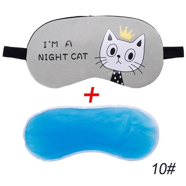 Masque de sommeil de voyage en forme de chat mignon