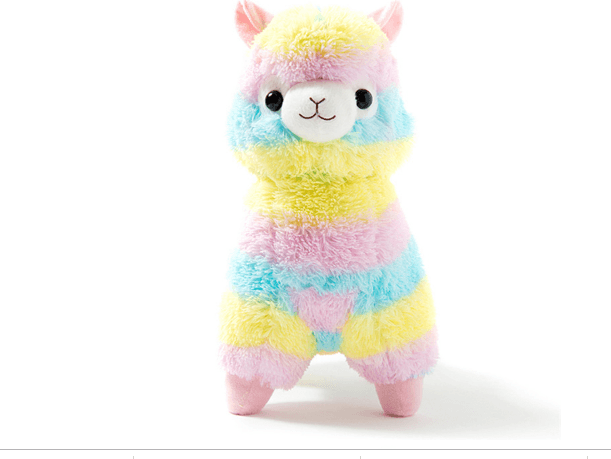 Cute and Colorful Rainbow Alpaca Plush Doll, Cute Stuffed Animals