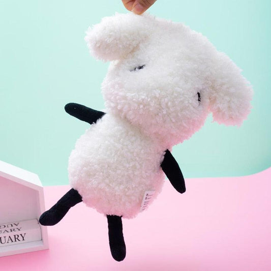 Adorable poupée en peluche mouton blanc