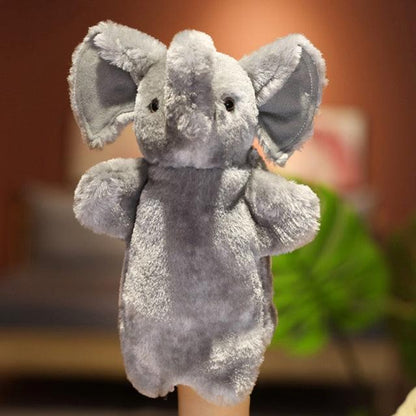 13 styles d'animaux en peluche marionnettes à main