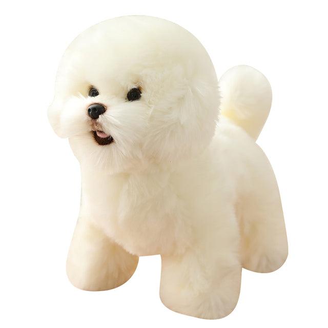 Peluche chien bichon frisé