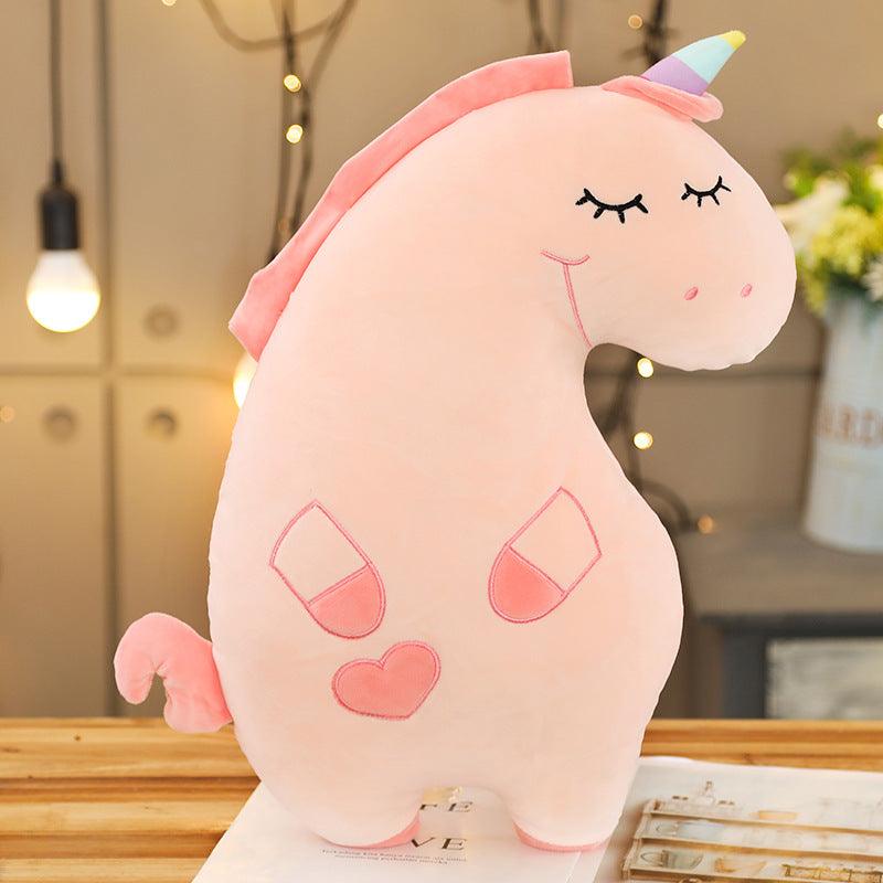 Plush pillows for animals, dinosaurs, unicorns and hedgehogs