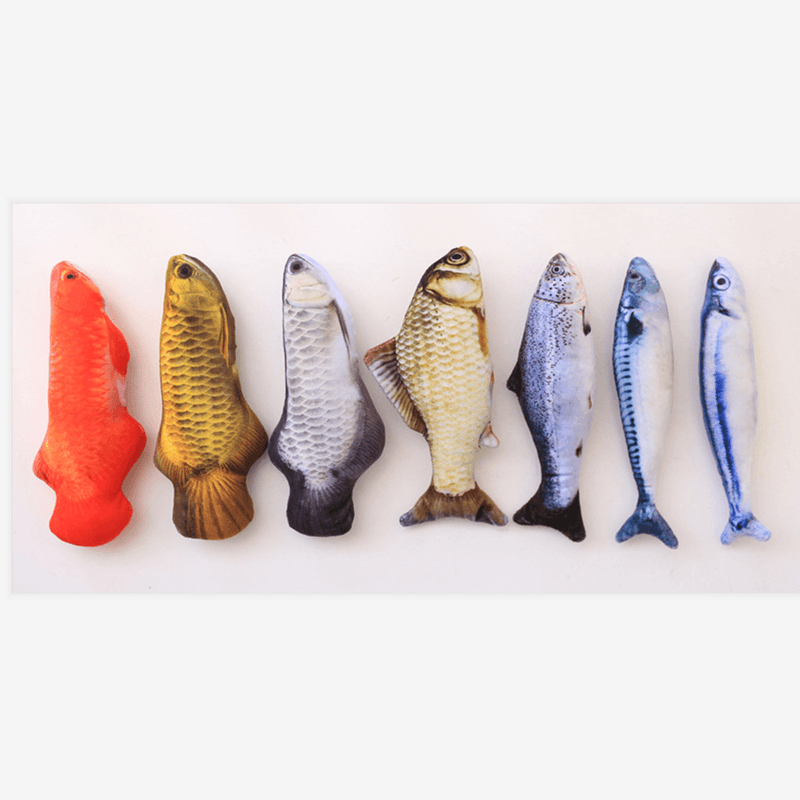 Jouet en peluche 3D en forme de poisson pour chat Cadeaux interactifs
