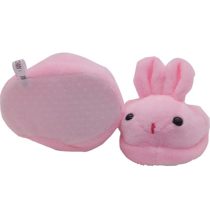 Pantoufles de lapin en peluche pour poupées d'enfants