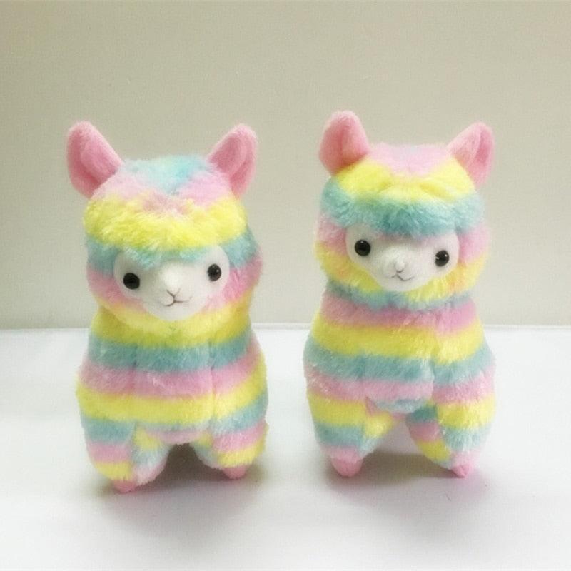 Peluche Alpaga arc-en-ciel