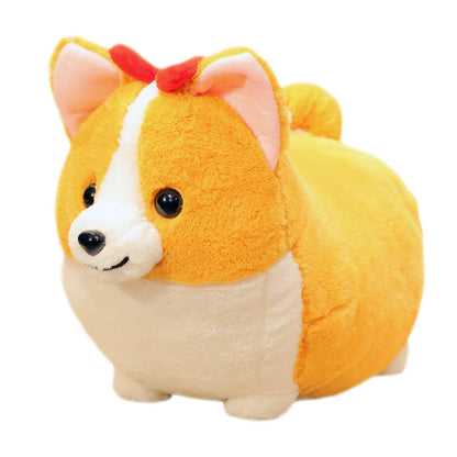 Poupée Corgi à cœur de pêche Jouet en peluche chien Corgi