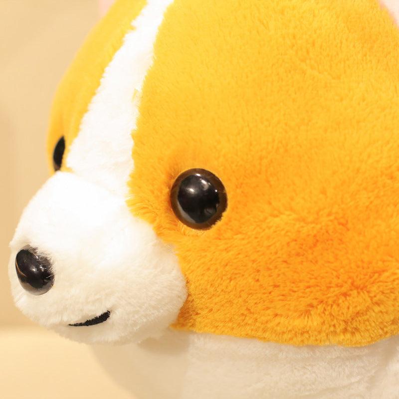 Poupée Corgi à cœur de pêche Jouet en peluche chien Corgi