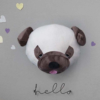 Creative stuffed animal wall decoration for children's room