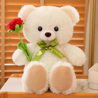 Ours en peluche amoureux des fleurs