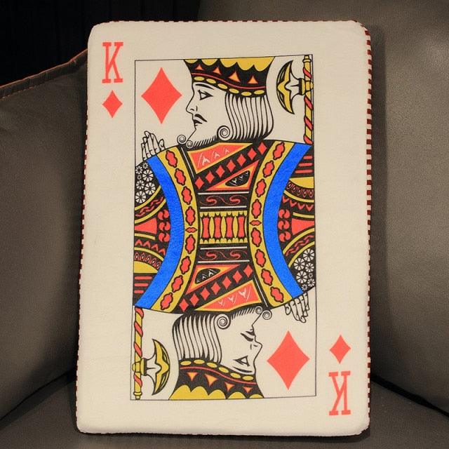 Plush toys in the shape of playing cards