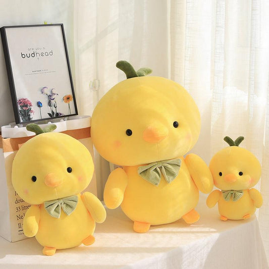 Animaux en peluche créatifs en forme de petit poussin jaune