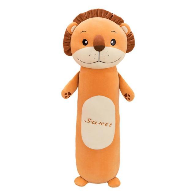 Long Cylindrical Animal Plush Toys in Pillow