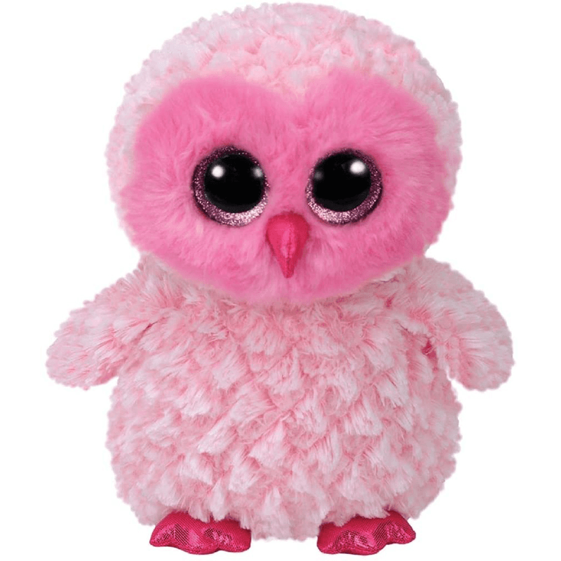 Pink owl plush toy