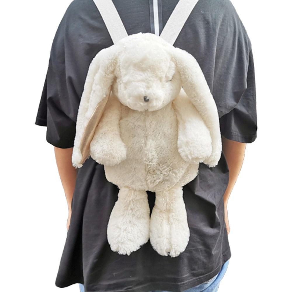 Sac à dos en peluche lapin blanc Kawaii